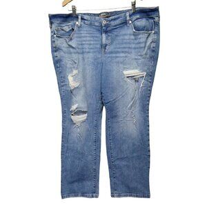 Torrid Jeans 24s Short Denim‎ Vintage Stretch Boyfriend Straight Distressed